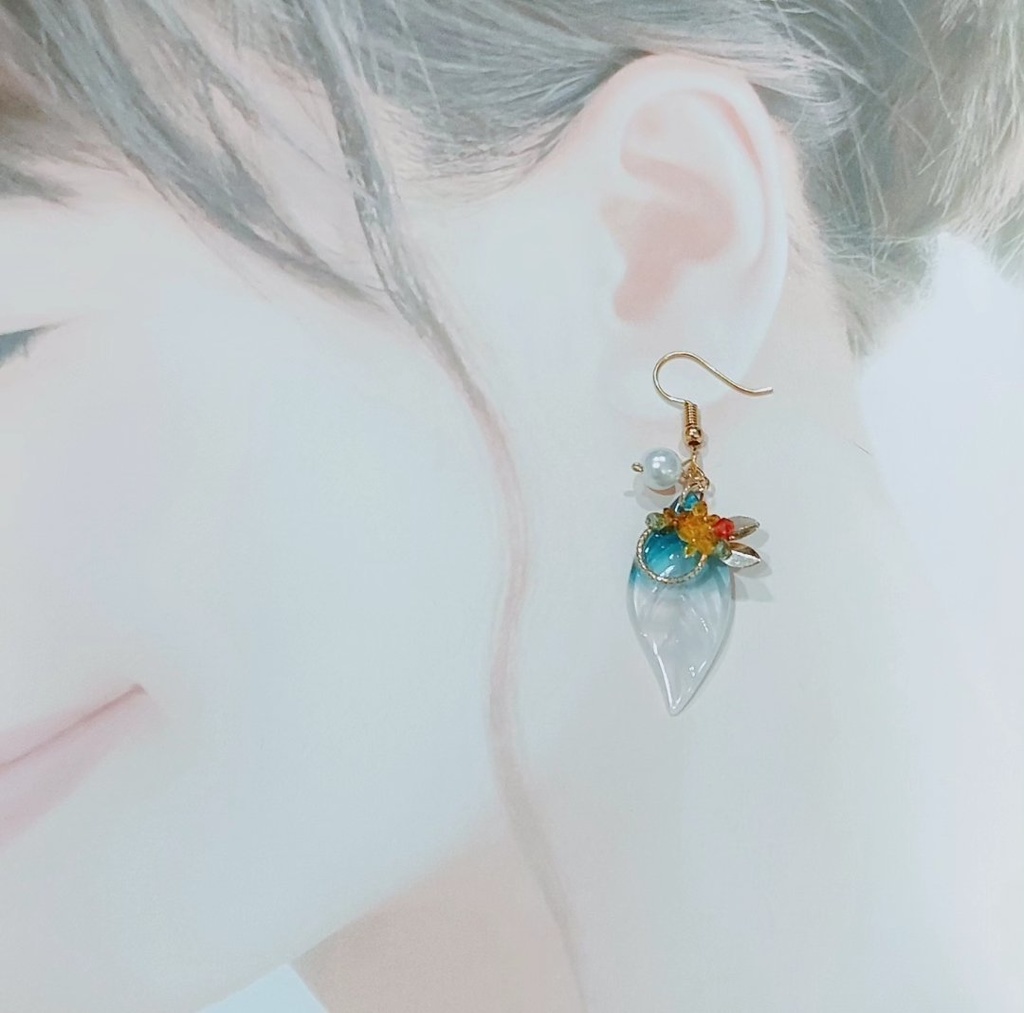 【限定再販】金木犀×海ピアス