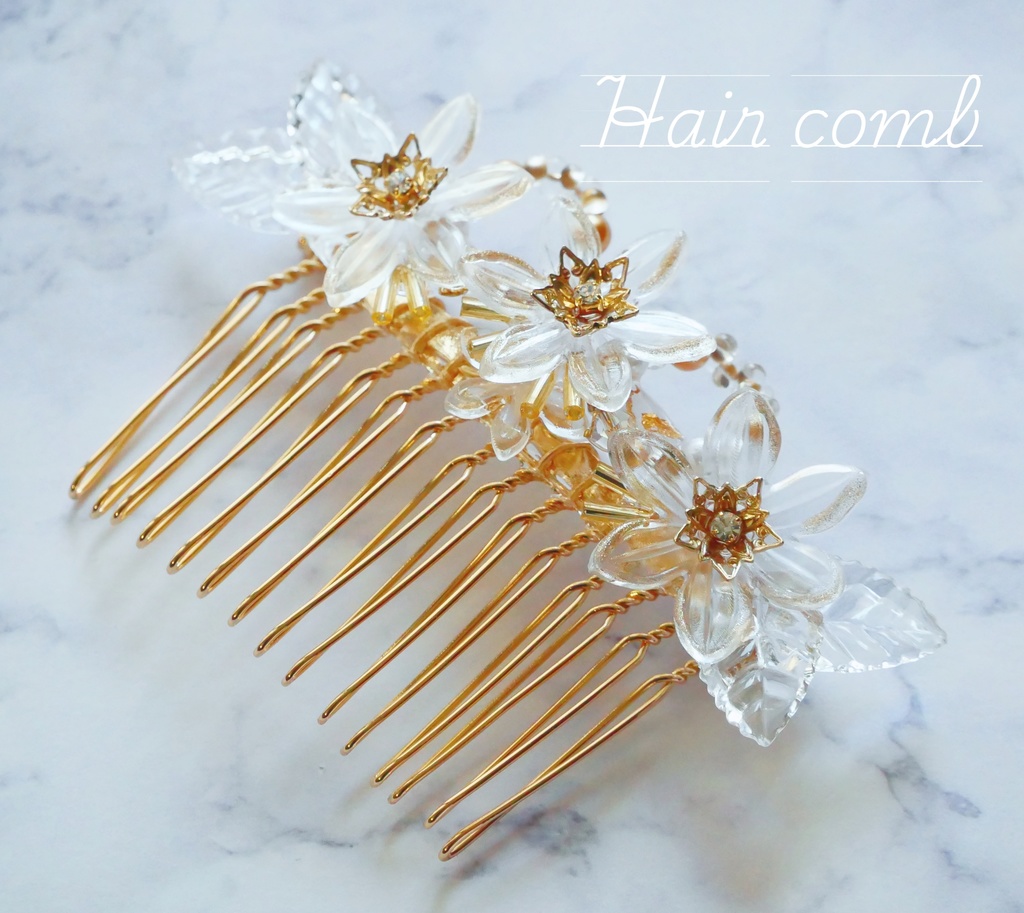 光を纏う透明感*ゴールド*ヘアコーム