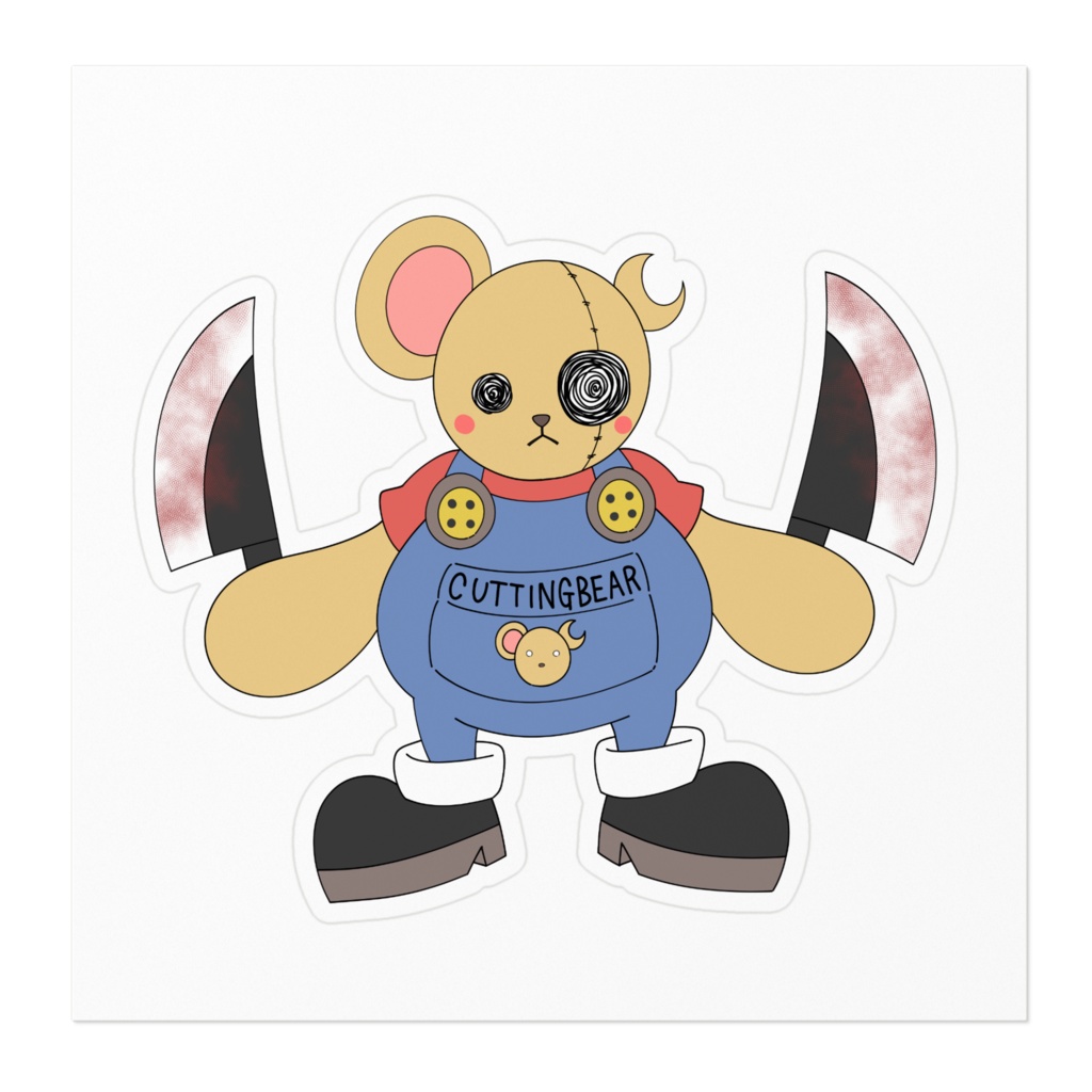 カッティングベアステッカー