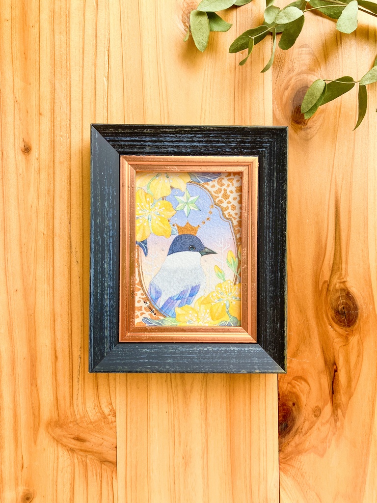 【原画】ほしのつかさーオナガ・ビヨウヤナギー