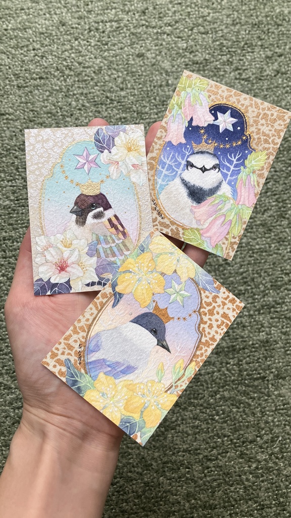 【原画】ほしのつかさーオナガ・ビヨウヤナギー