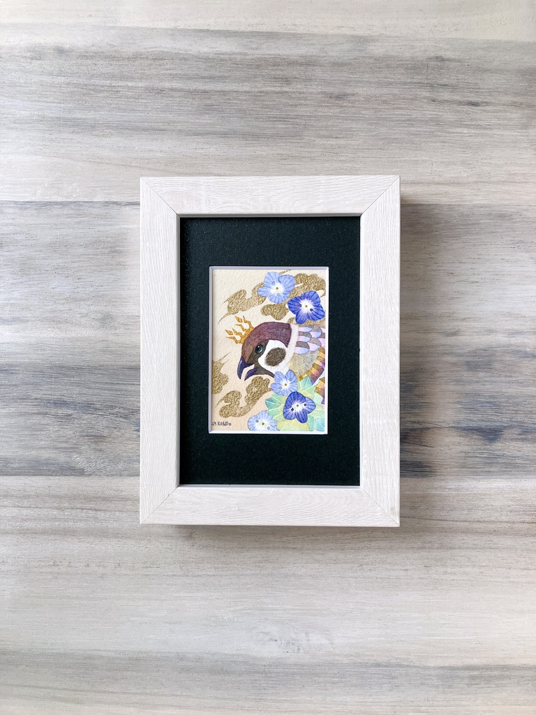 【原画】春は土のかおりーオオイヌノフグリー