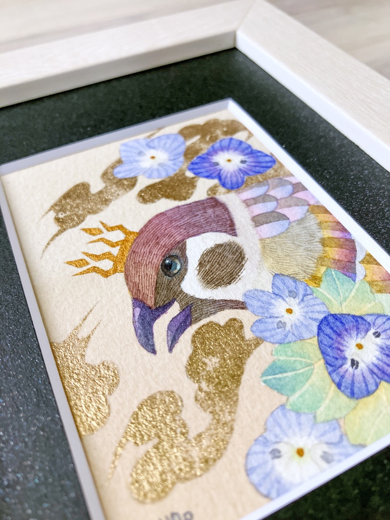 【原画】春は土のかおりーオオイヌノフグリー