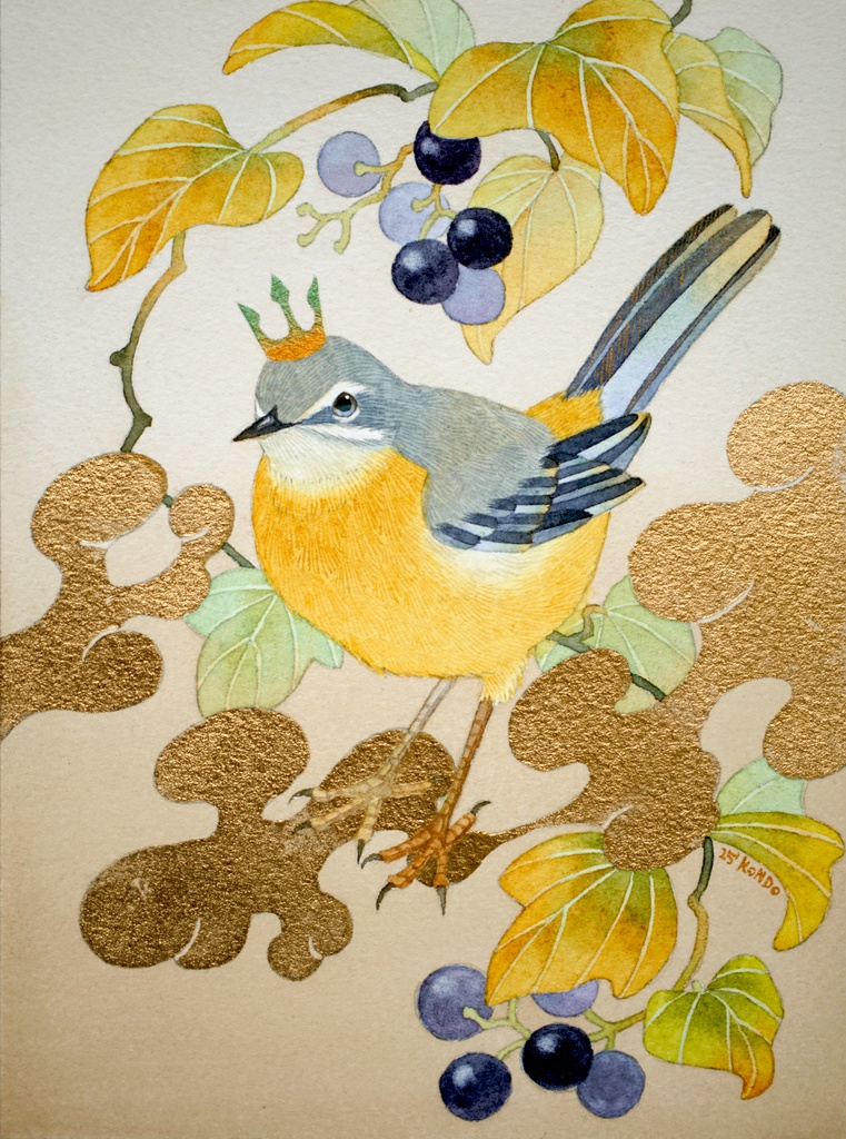 ●【NEW】秋うらら −キセキレイ・アオツヅラフジ−