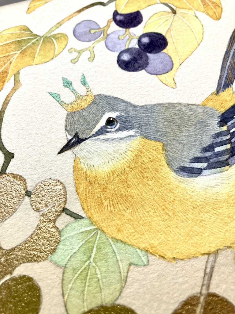 ●【NEW】秋うらら −キセキレイ・アオツヅラフジ−