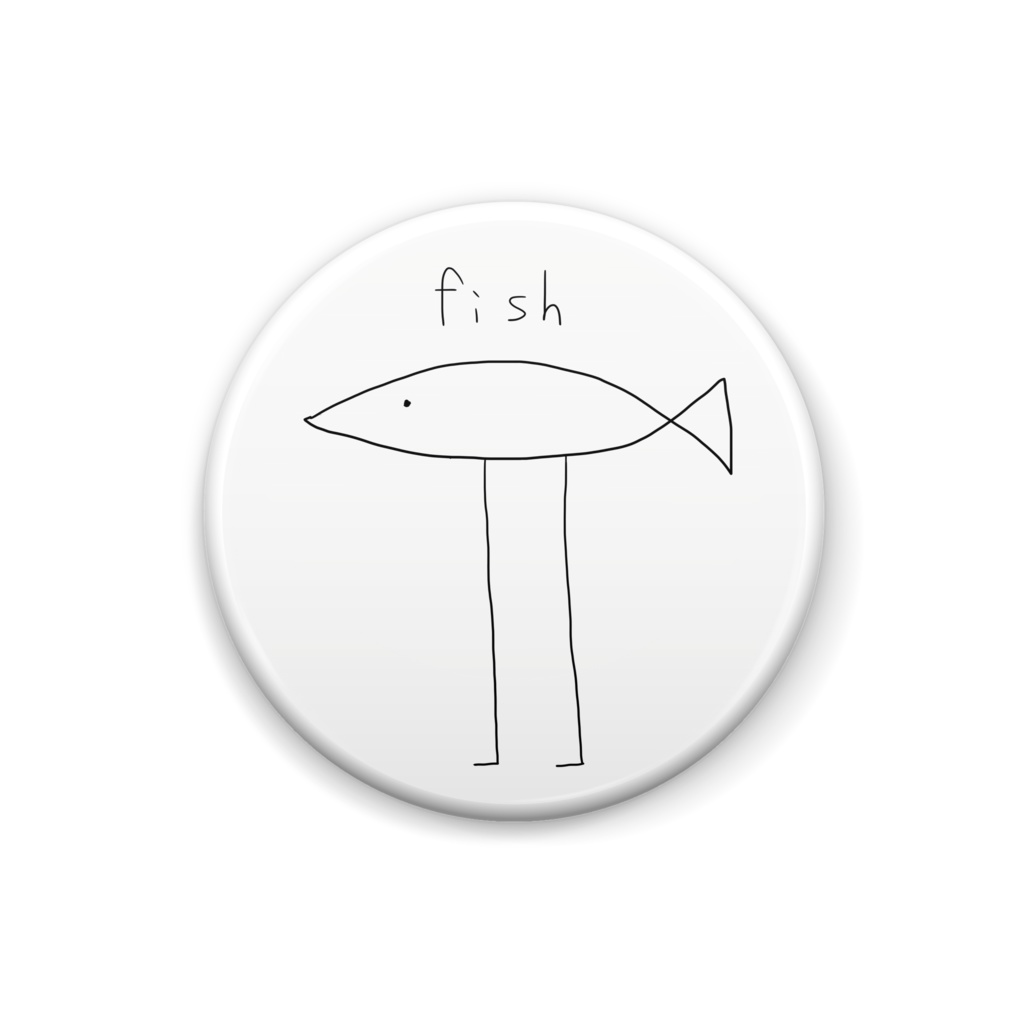 缶バッジ　fish