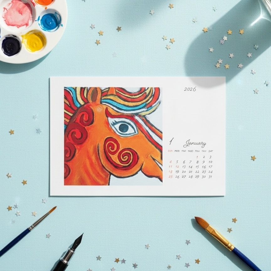 2026年ポストカードサイズカレンダー12カ月セット🗓️