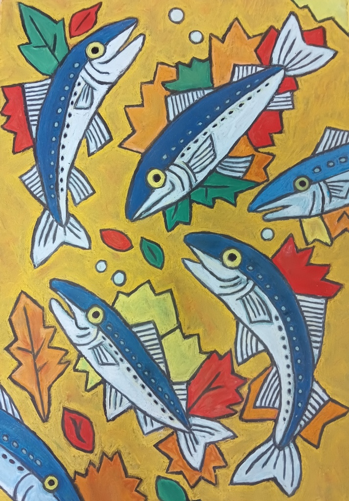 【印刷版】果物と野菜のキャラクター ポストカード 5枚セット