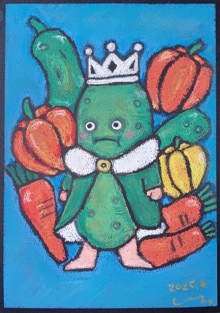 【印刷版】果物と野菜のキャラクター ポストカード 5枚セット