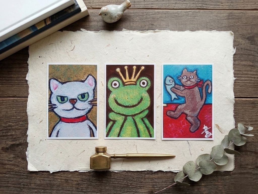 【DL版】 Animal Art Postcard Set（3枚セット）/ オリジナルイラスト ​
