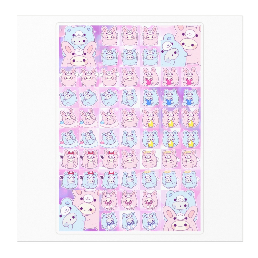 フワカワ♡いっぱいなかよしステッカー