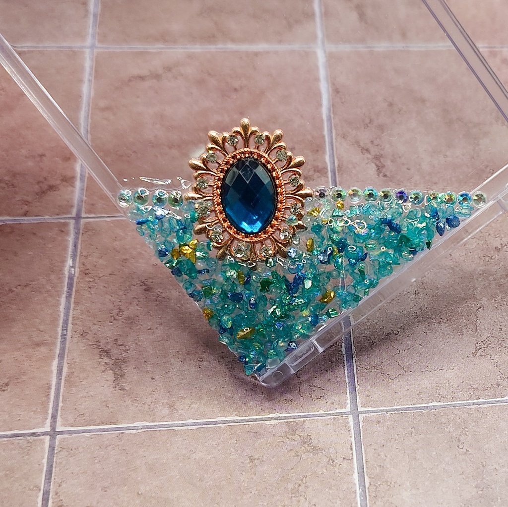 【在庫限り】宝石みたいなクラッシュストーンのデコトレカケース No.1