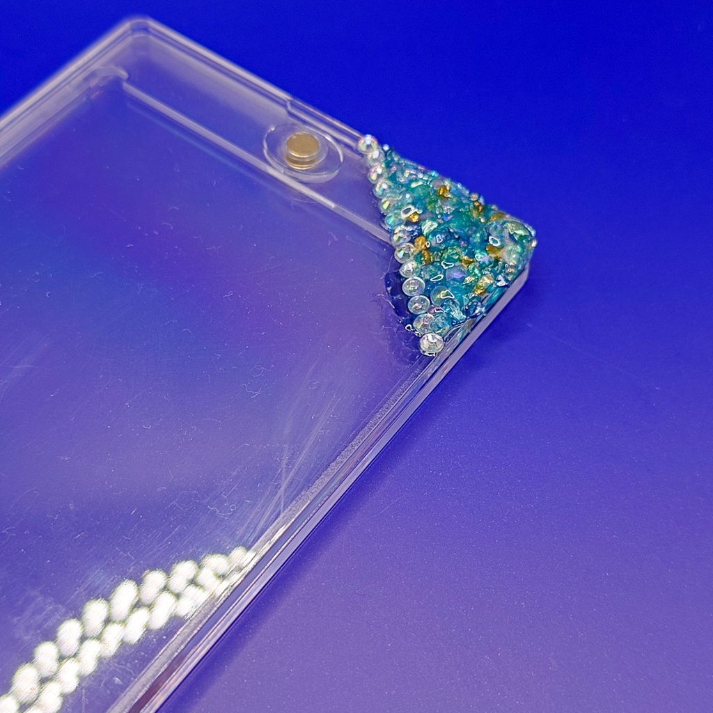 【在庫限り】宝石みたいなクラッシュストーンのデコトレカケース No.1