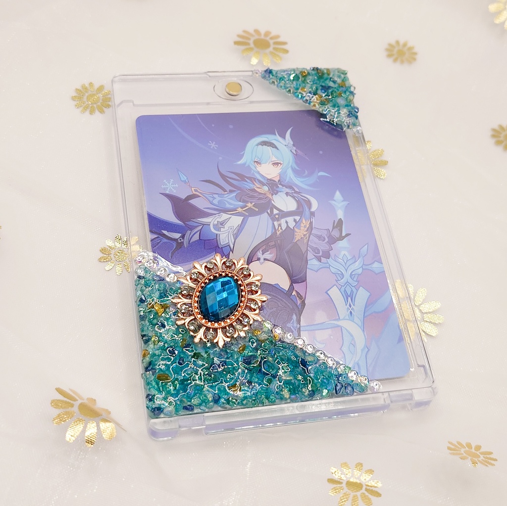 【在庫限り】宝石みたいなクラッシュストーンのデコトレカケース No.1