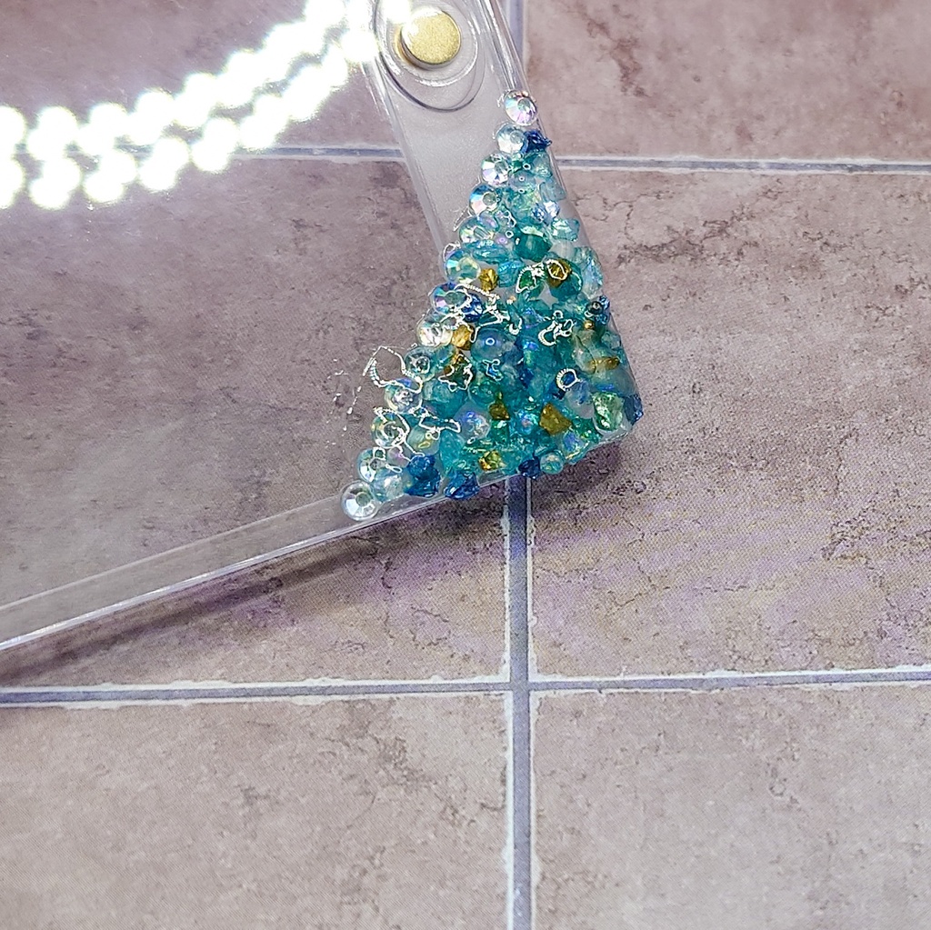 【在庫限り】宝石みたいなクラッシュストーンのデコトレカケース No.1