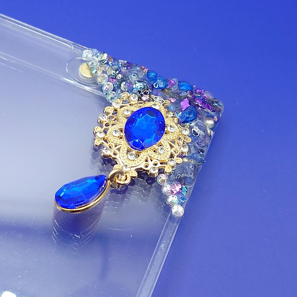 【在庫限り】宝石みたいなクラッシュストーンのデコトレカケース No.2