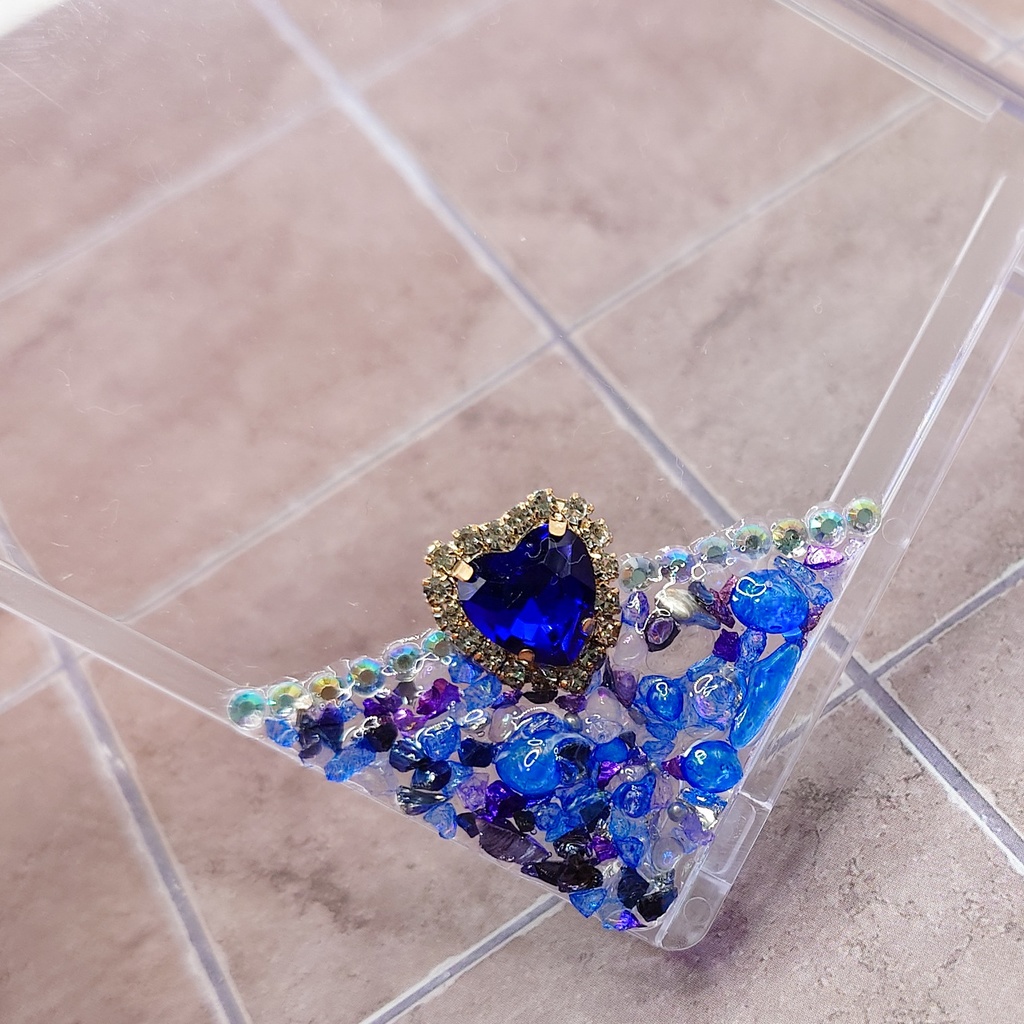 【在庫限り】宝石みたいなクラッシュストーンのデコトレカケース No.2