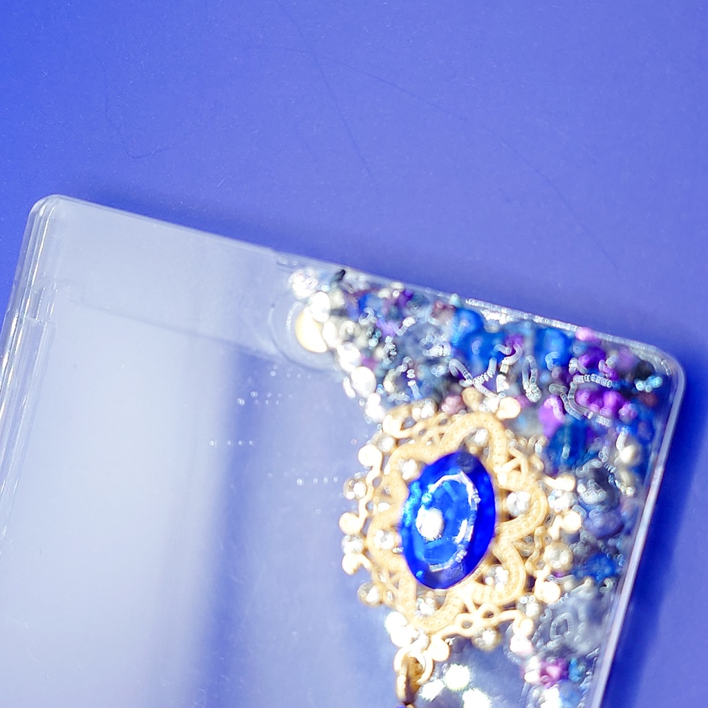 【在庫限り】宝石みたいなクラッシュストーンのデコトレカケース No.2