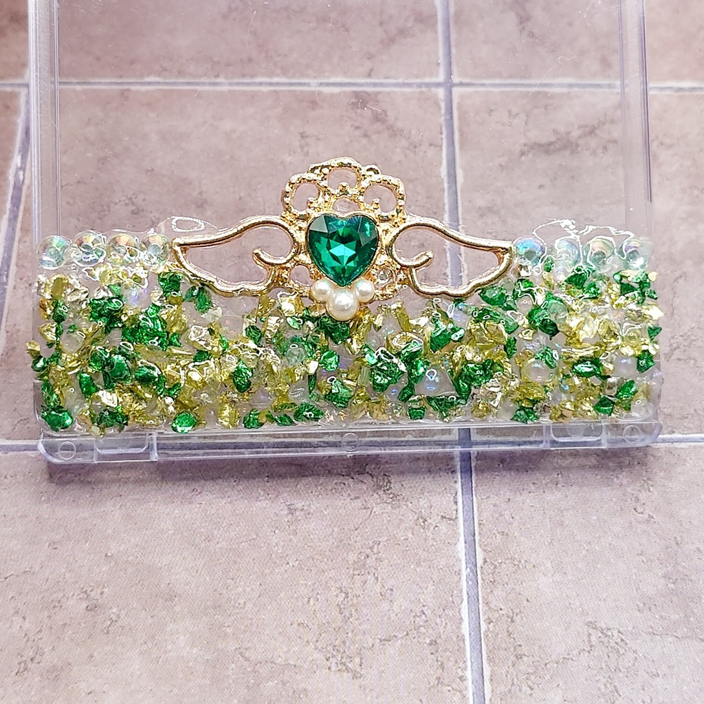 【在庫限り】宝石みたいなクラッシュストーンのデコトレカケース No.3