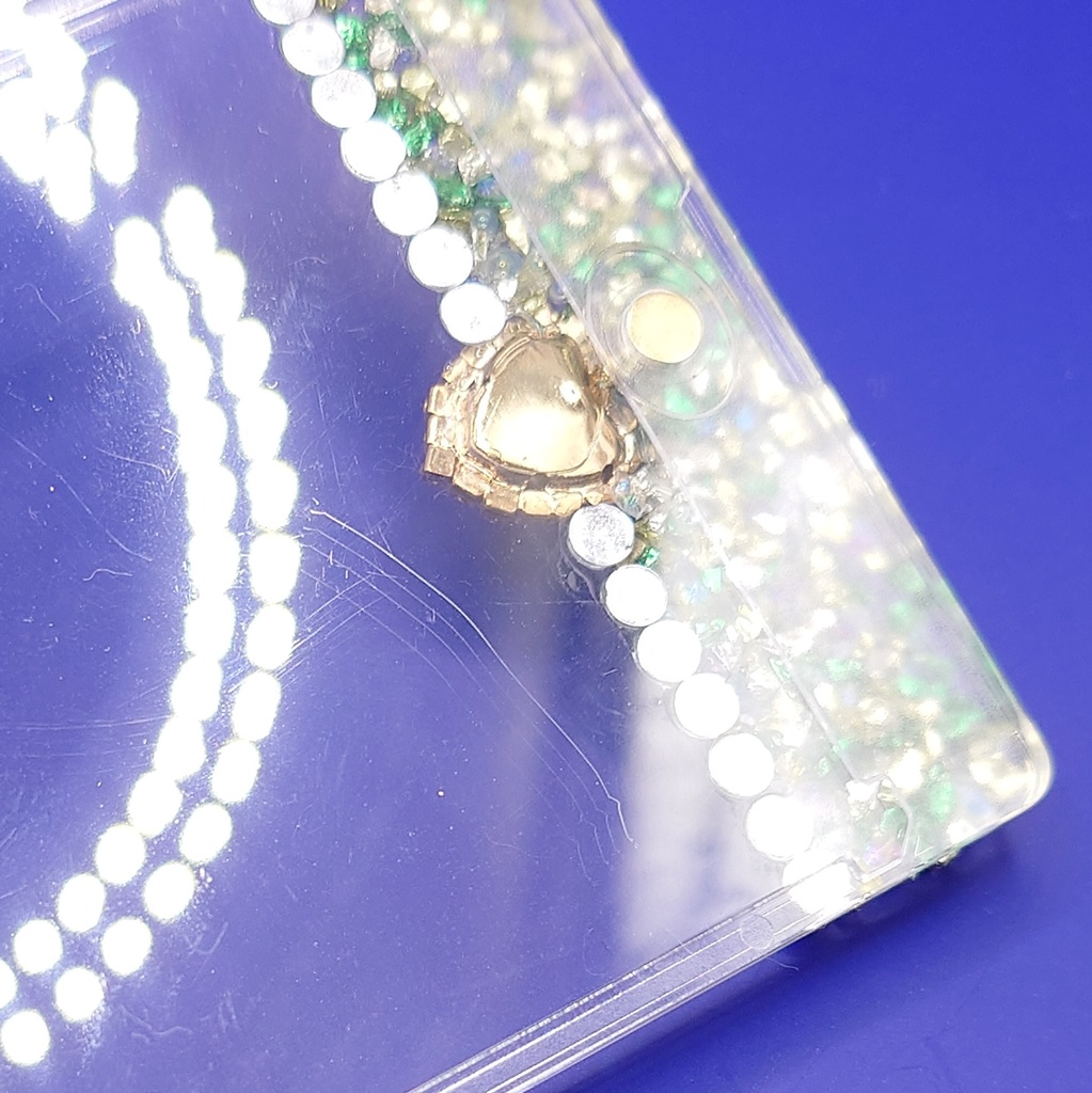 【在庫限り】宝石みたいなクラッシュストーンのデコトレカケース No.3