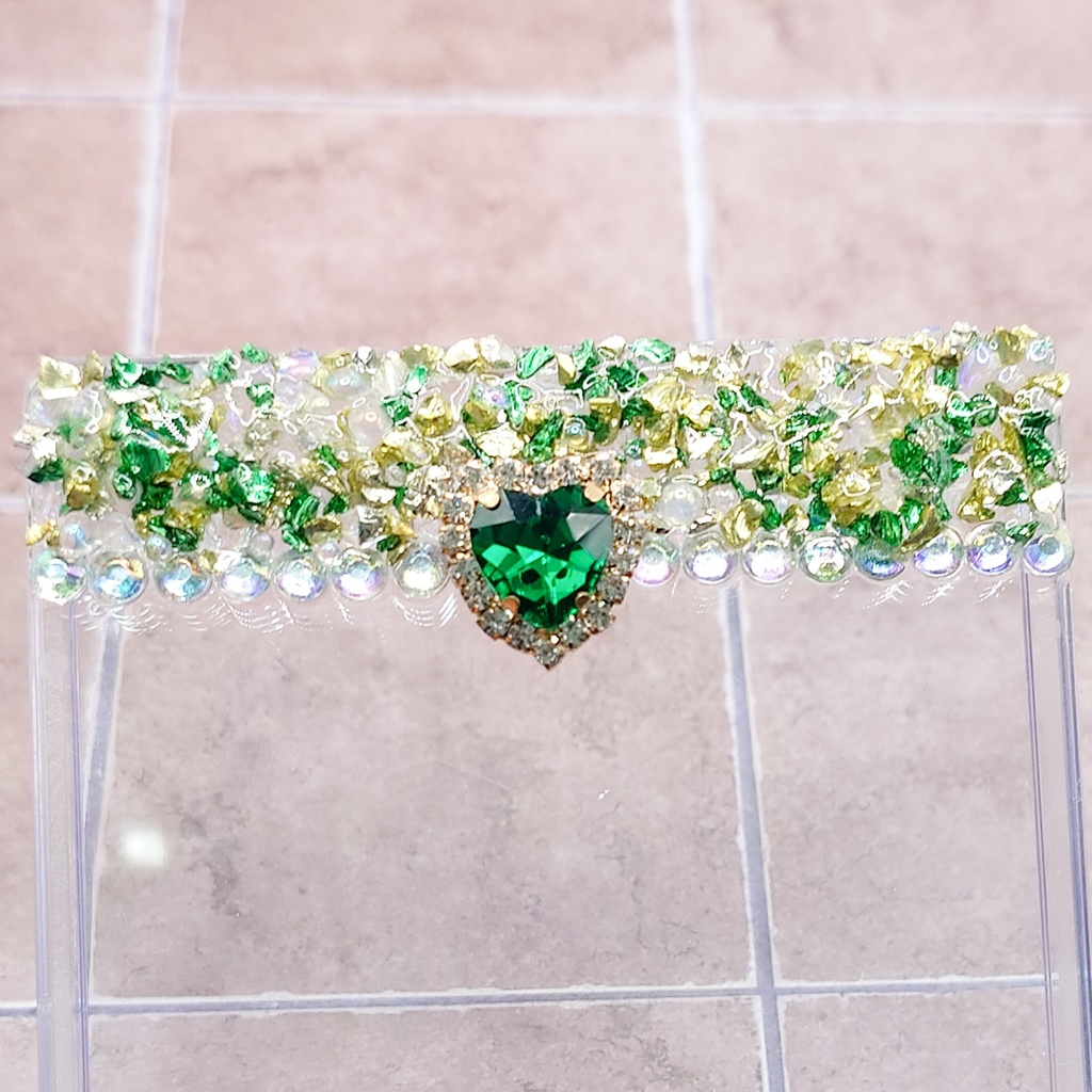 【在庫限り】宝石みたいなクラッシュストーンのデコトレカケース No.3