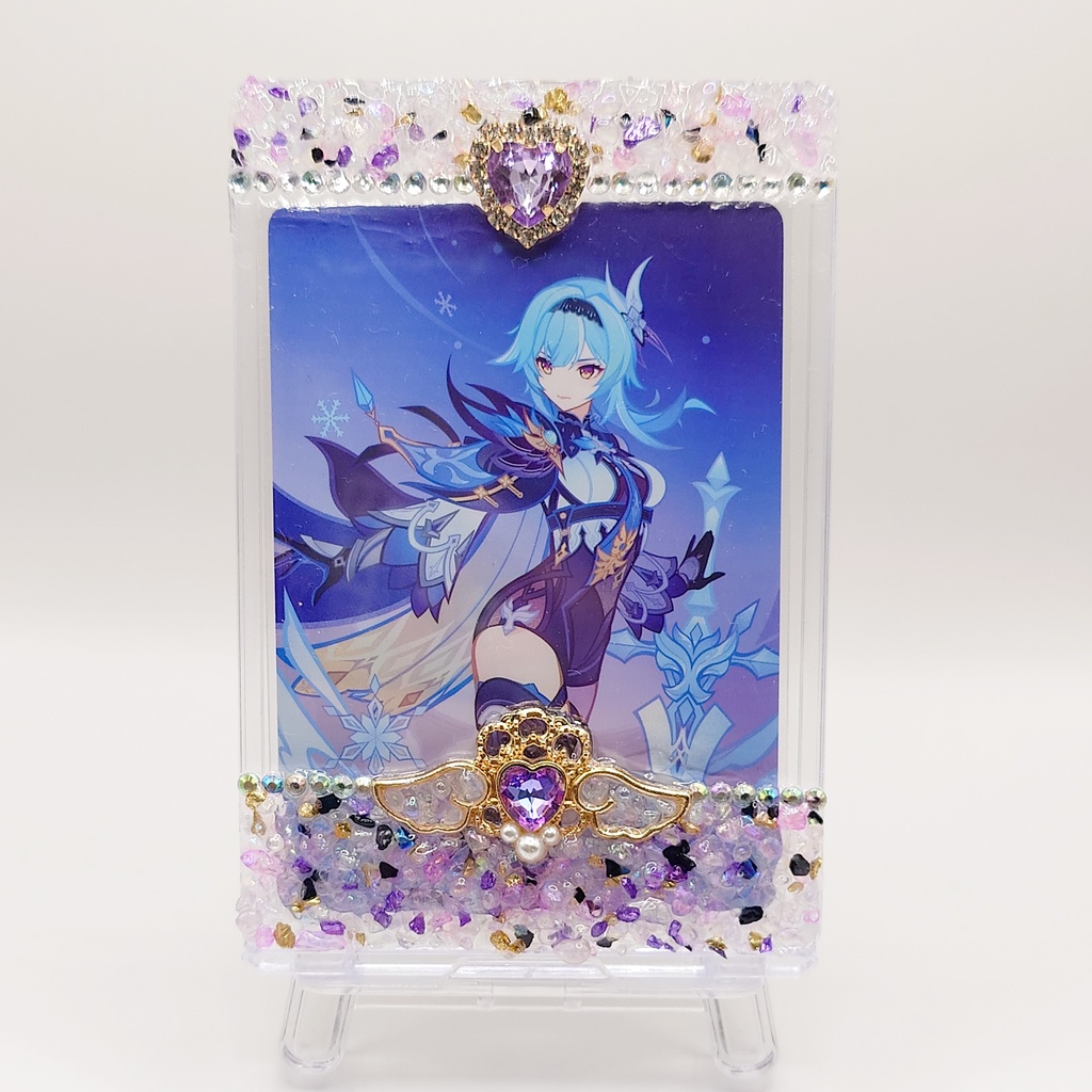 【在庫限り】宝石みたいなクラッシュストーンのデコトレカケース No.4