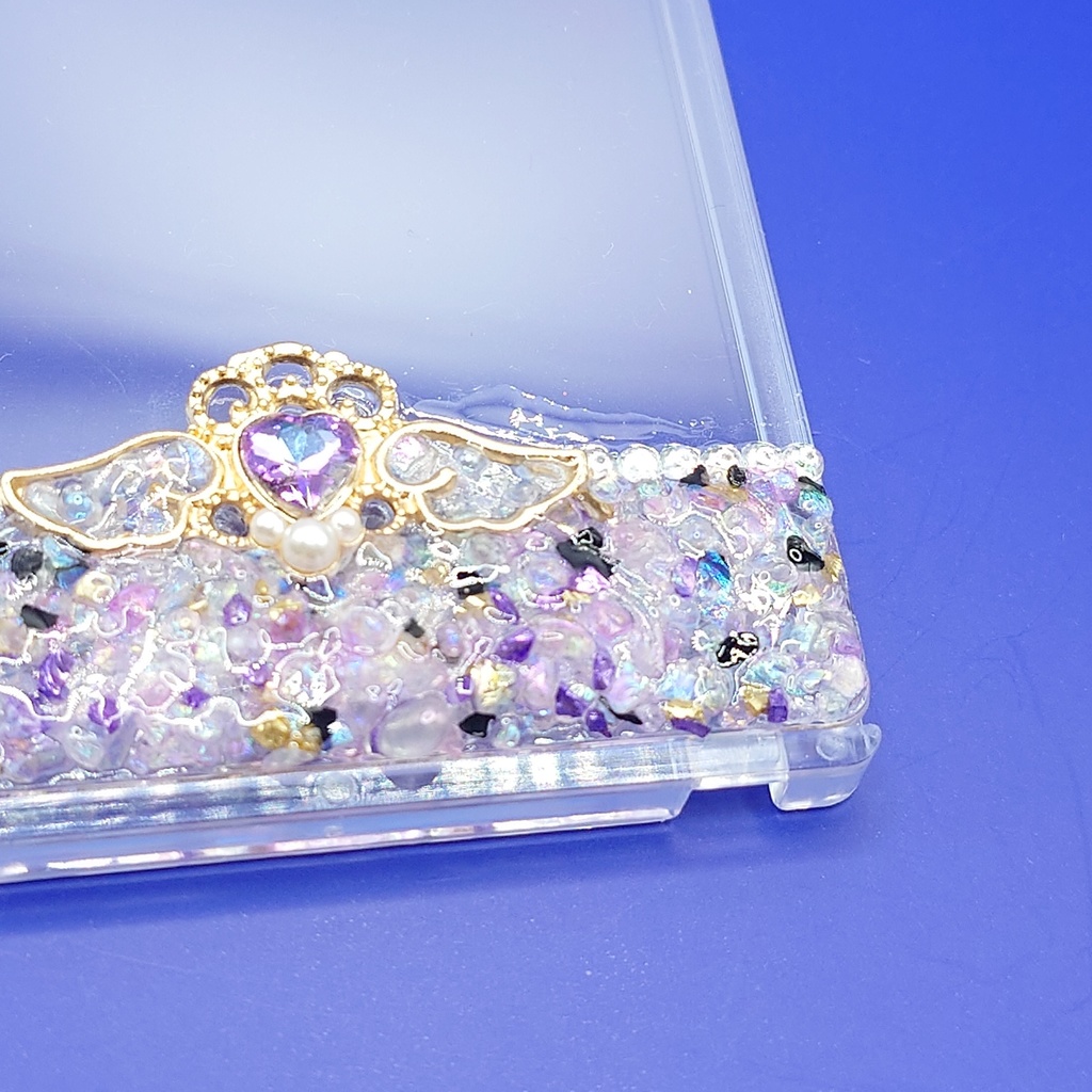 【在庫限り】宝石みたいなクラッシュストーンのデコトレカケース No.4