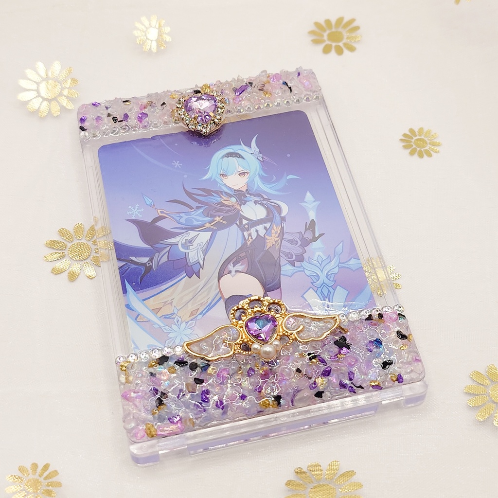 【在庫限り】宝石みたいなクラッシュストーンのデコトレカケース No.4