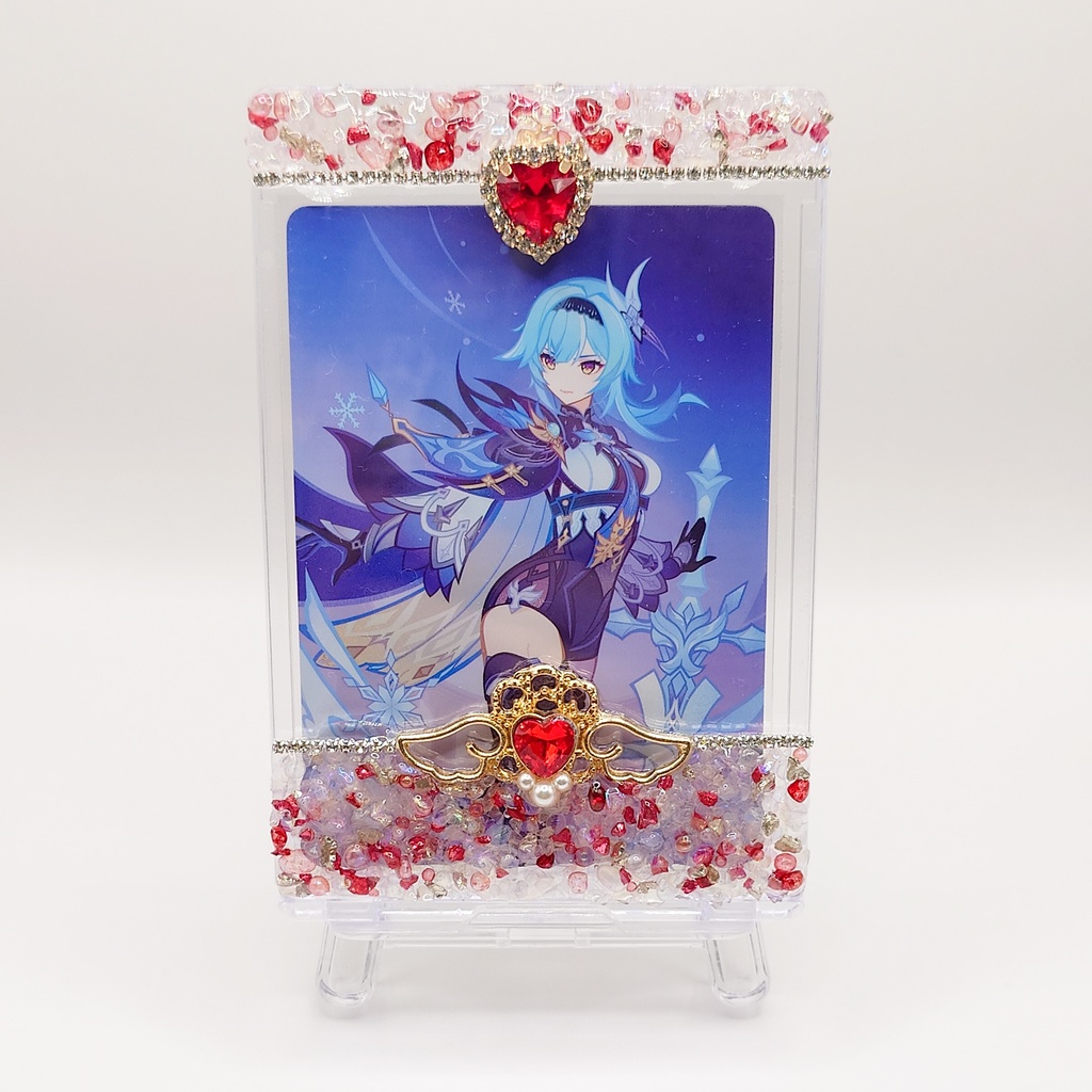 【在庫限り】宝石みたいなクラッシュストーンのデコトレカケース No.5