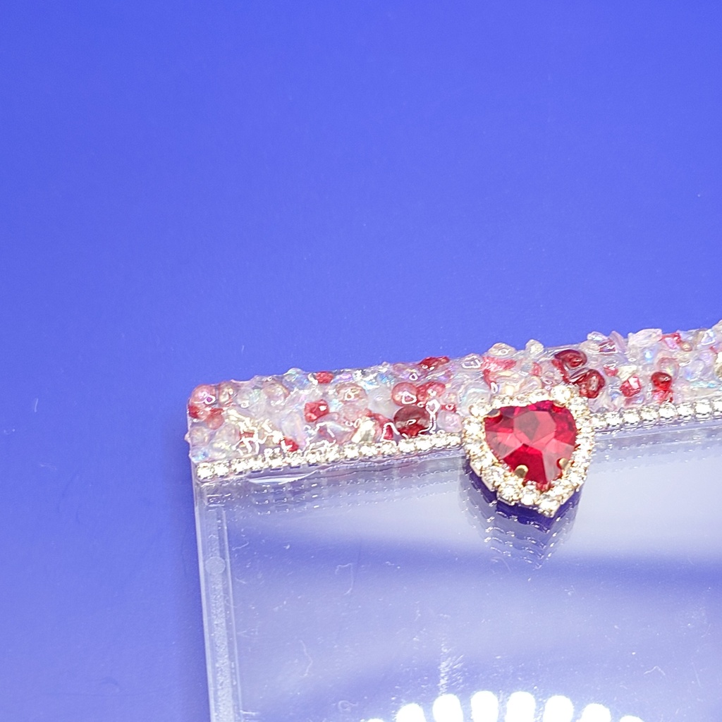 【在庫限り】宝石みたいなクラッシュストーンのデコトレカケース No.5