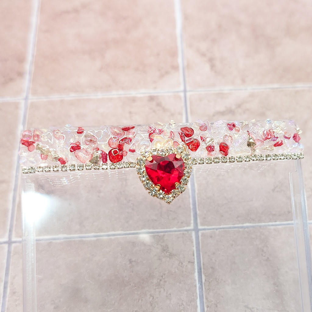 【在庫限り】宝石みたいなクラッシュストーンのデコトレカケース No.5