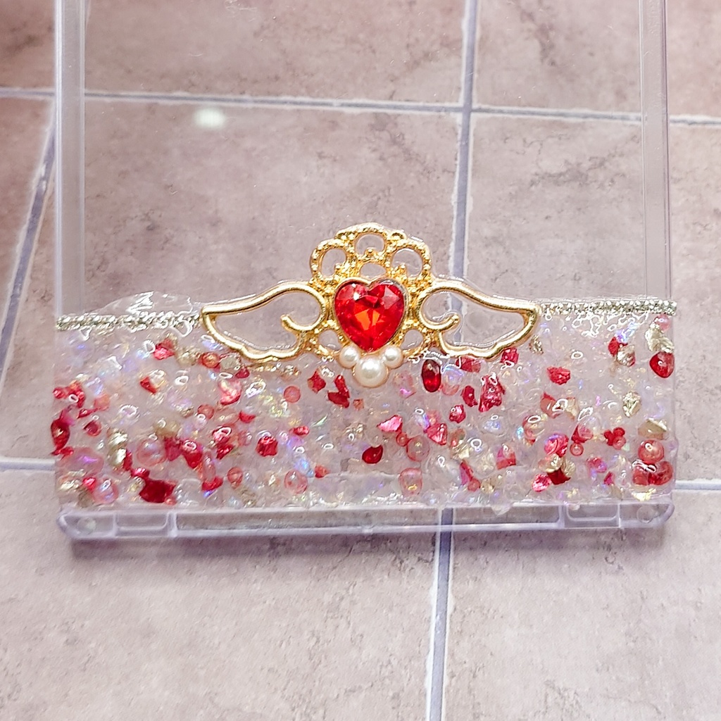 【在庫限り】宝石みたいなクラッシュストーンのデコトレカケース No.5