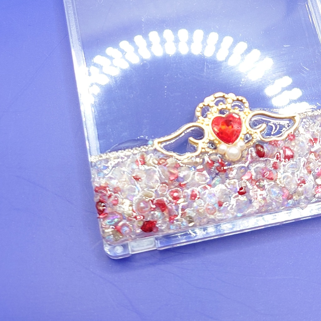 【在庫限り】宝石みたいなクラッシュストーンのデコトレカケース No.5