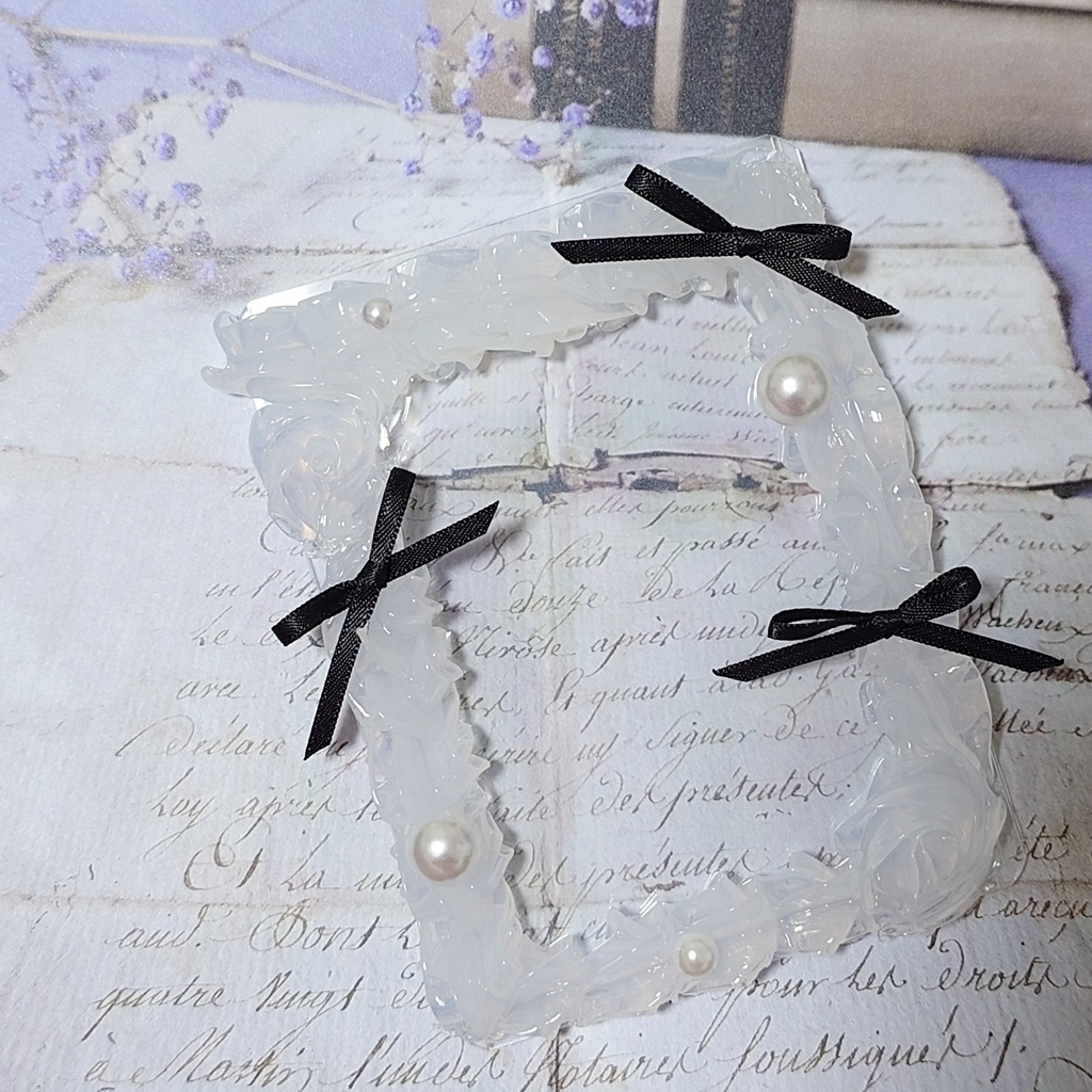 【試作品につき現品限り】ホイップデコ硬質ケース　シンプルリボン