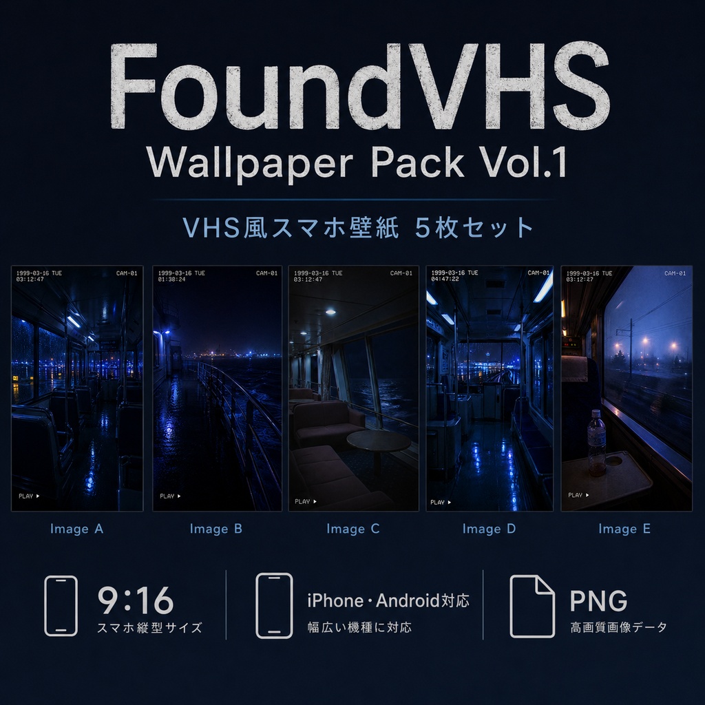 FoundVHS Wallpaper Pack Vol.1|存在しない旅の記録