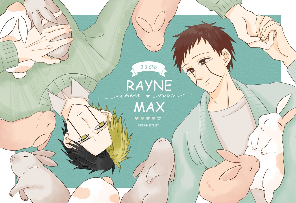 ポストカード＜うさぎたちと＞