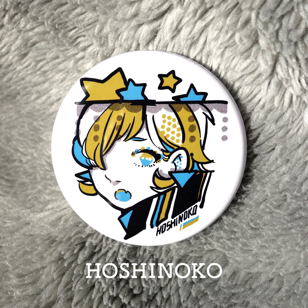 キャベツ・にんじんとイラスト缶バッジ