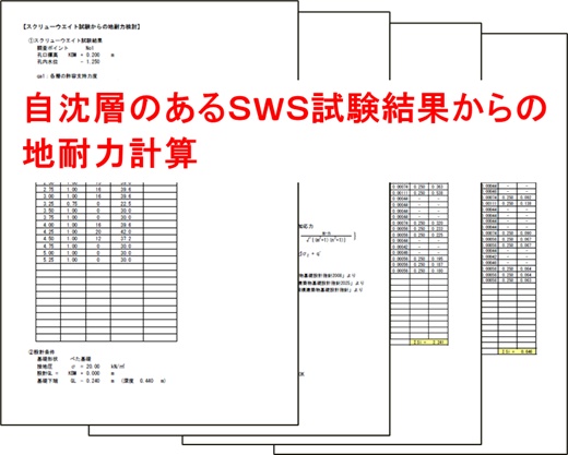 自沈層のあるＳＳ試験結果からの地耐力計算