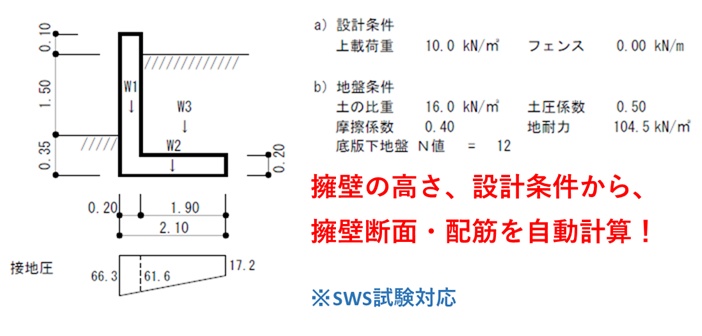 Ｌ型擁壁の自動計算２