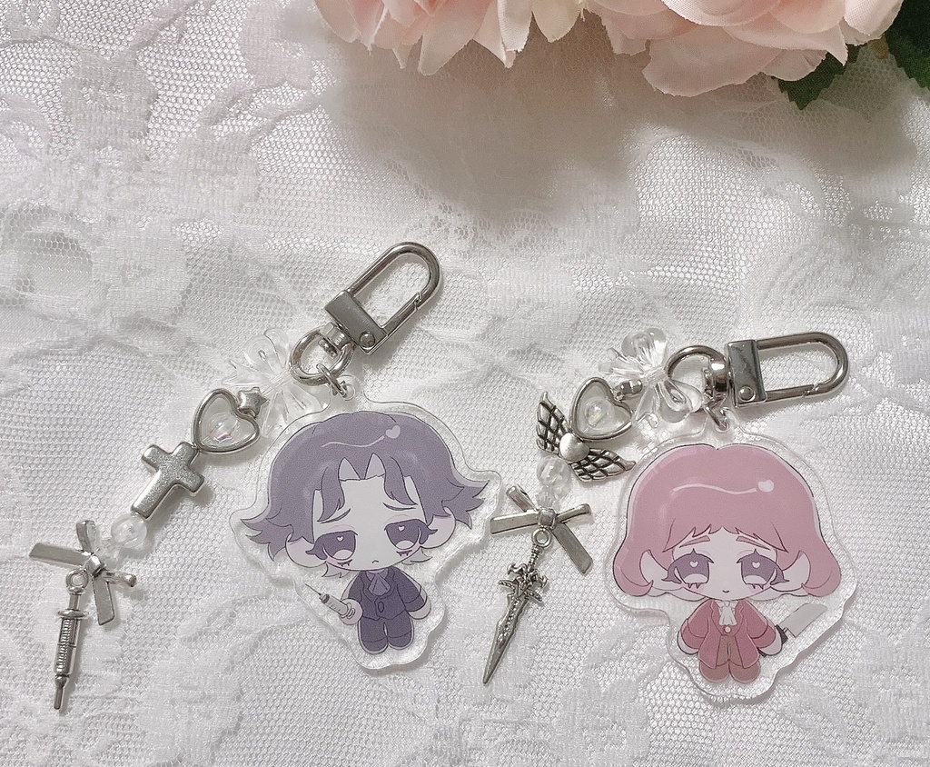 ビーズアクセ×アクキー さついたかめ♩ストラップ