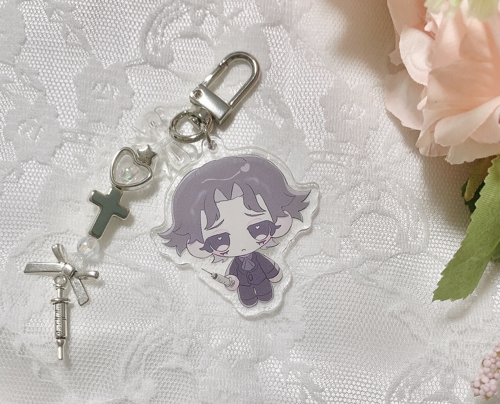 ビーズアクセ×アクキー さついたかめ♩ストラップ