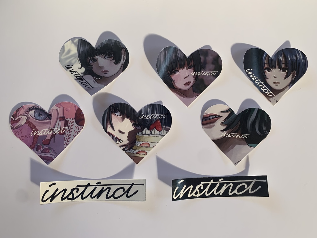 instinctハートステッカー