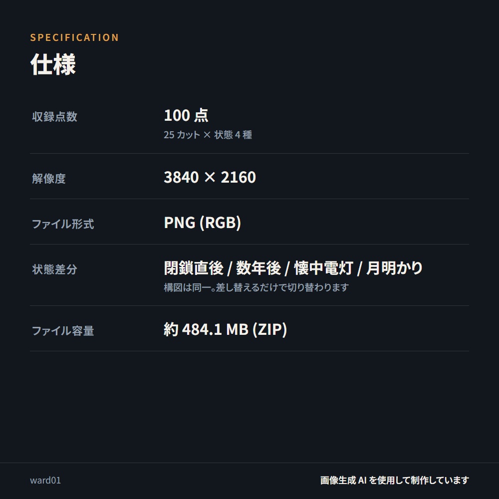 【背景素材】廃隔離病棟 / 昭和の地方病院 全100点 4K