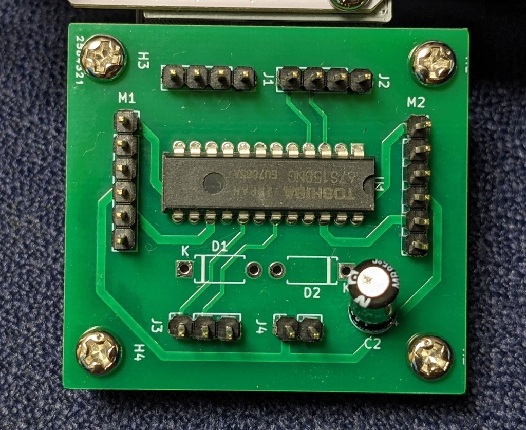 ユニポーラステッピングモータードライバTB67S158NG用ピッチ変換基板