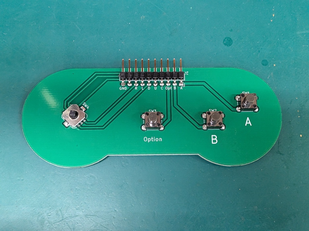 電子工作用ゲームコントローラ(単純パラレル接続)