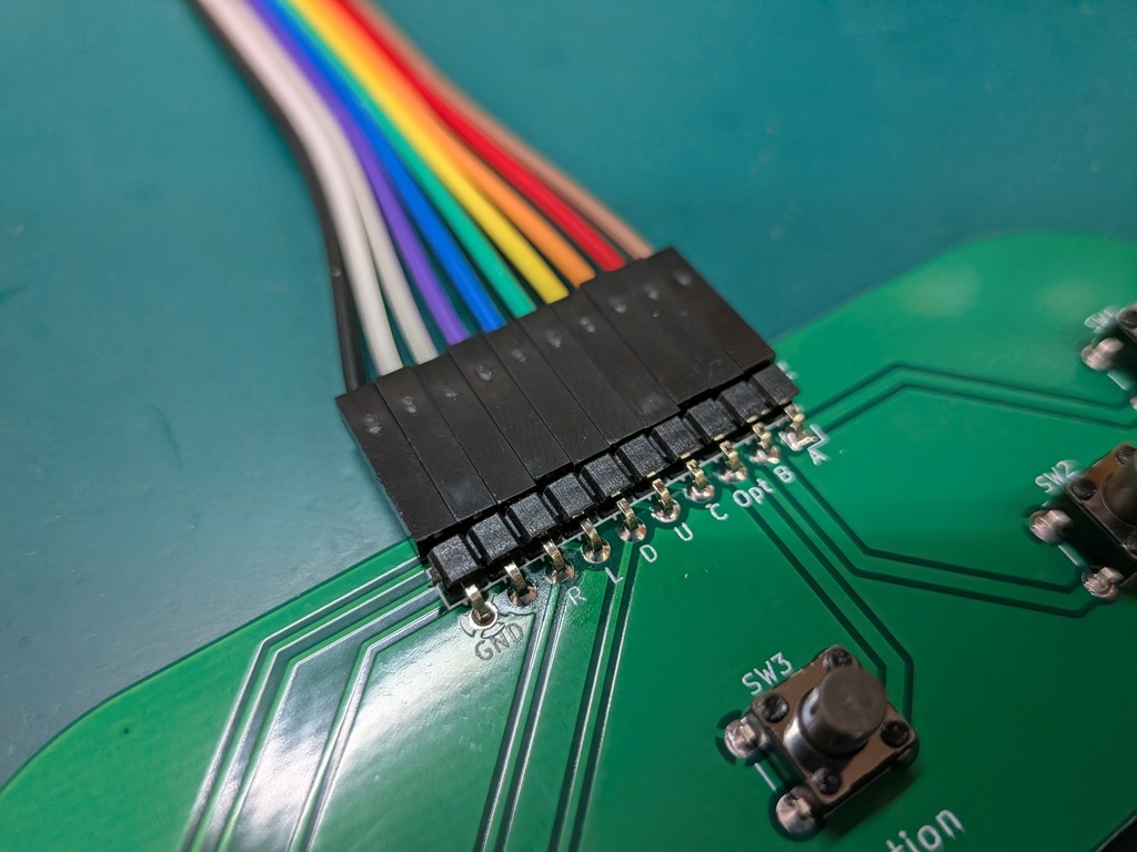 電子工作用ゲームコントローラ(単純パラレル接続)