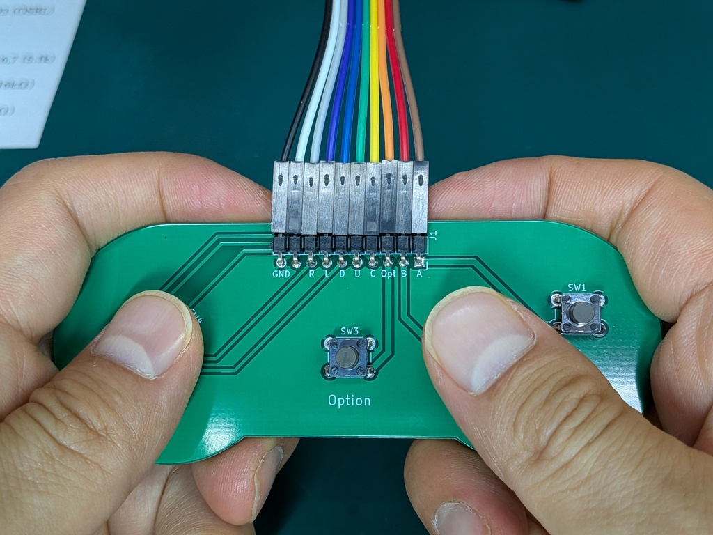 電子工作用ゲームコントローラ(単純パラレル接続)
