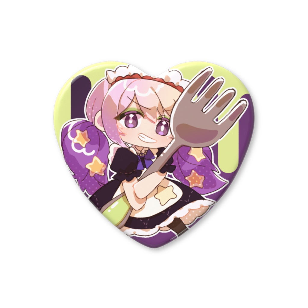 【UTA声喫茶+】透歌マチハート型缶バッジ