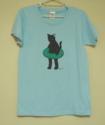 女性用TシャツMsize およぐねこ