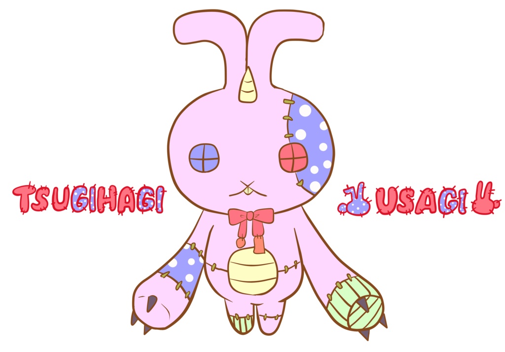 ツギハギうさぎ トートバッグ